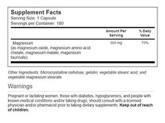 Close-up of Vitacost Magnesium Ultra 300 mg capsules (unflavored)