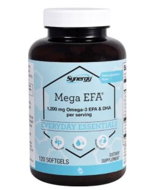 Vitacost Mega EFA-D3 Omega-3 Strawberry flavor softgels bottle label