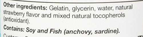 Nutrition information panel for Vitacost Mega EFA-D3