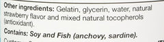 Nutrition information panel for Vitacost Mega EFA-D3