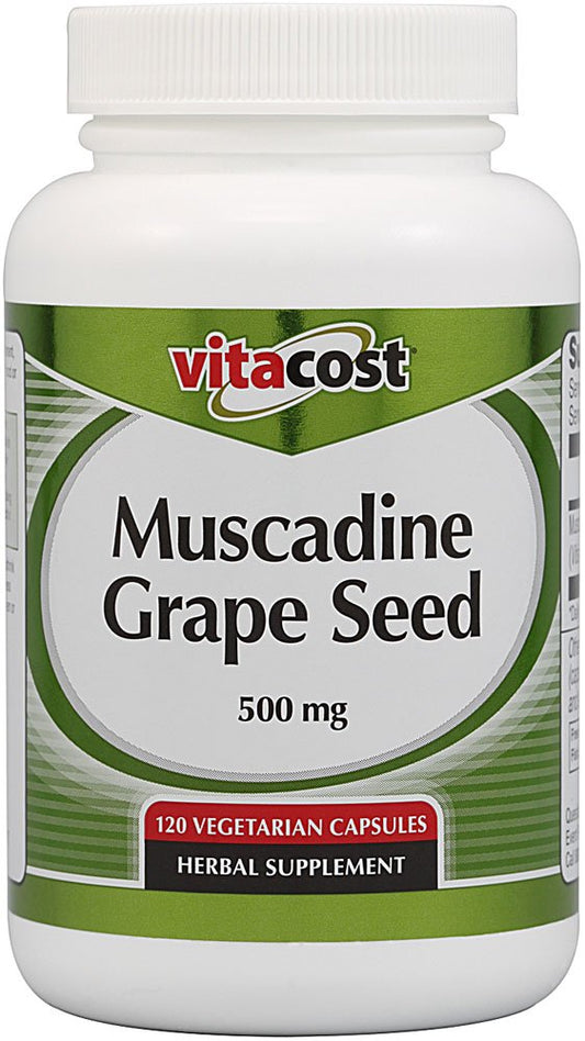 Vitacost Muscadine Grape Seed 500 mg vegetarian capsules - 120 count