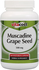 Vitacost Muscadine Grape Seed 500 mg vegetarian capsules - 120 count
