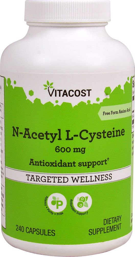 Vitacost N-Acetyl Cysteine (NAC) 600 mg - 240 capsules bottle