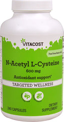 Vitacost N-Acetyl Cysteine (NAC) 600 mg - 240 capsules bottle