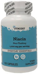 Vitacost Niacin Non - Flushing 1000 mg capsules bottle label