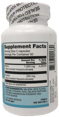 Vitacost Niacin Non - Flushing 1000 mg capsules nutrition facts panel