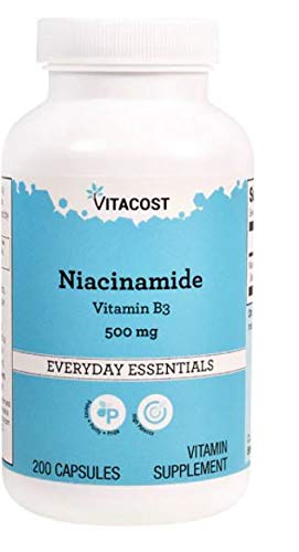 Vitacost Niacinamide 500 mg No-Flush Niacin 200 capsules