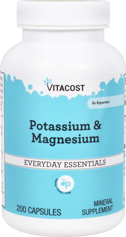Vitacost Potassium & Magnesium 200 Capsules bottle