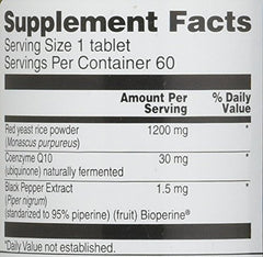 CoQ10 information on Vitacost label
