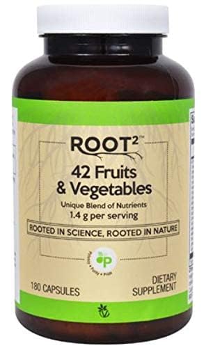 NSI 42 Fruits & Vegetables packaging and capsules on a white background