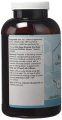 Close-up of Mega EFA Mini Gels capsules showing small strawberry-flavored softgels