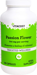 Bottle of Vitacost Passion Flower 700 mg per serving, 300 capsules