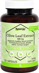 Bottle of Vitacost Synergy Olive Leaf Extract 500 mg - 120 capsules