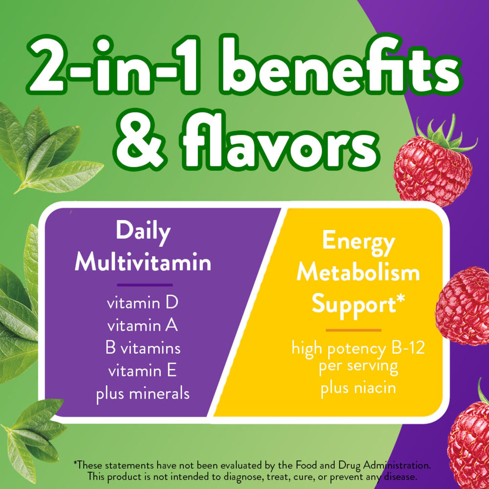 Close-up of Vitafusion bottle label highlighting 90-count