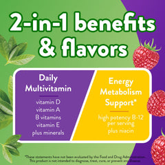 Close-up of Vitafusion bottle label highlighting 90-count