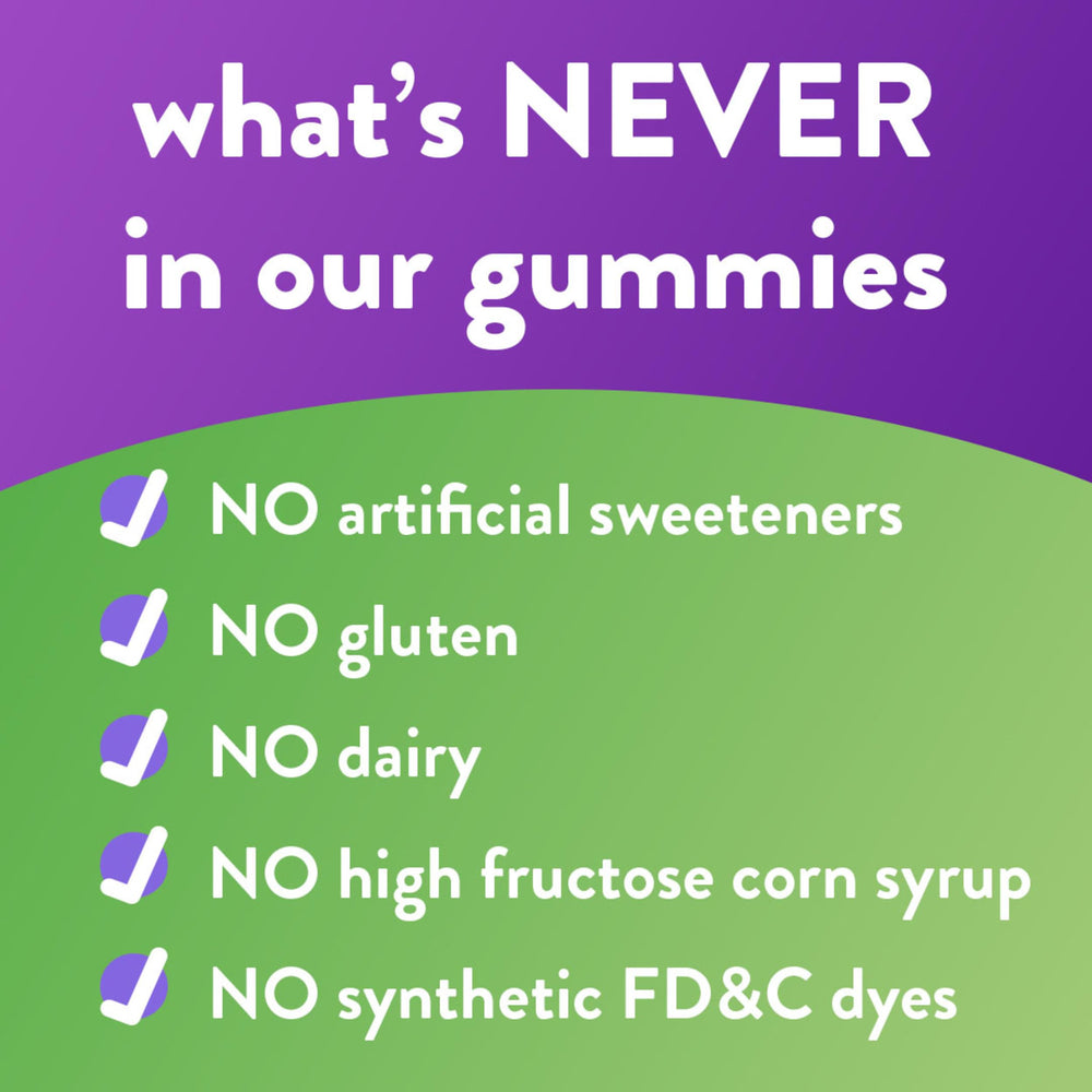 Packaging badge indicating gluten-free, dairy-free and no artificial dyes