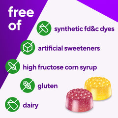 Dairy-free gummies with no synthetic dyes