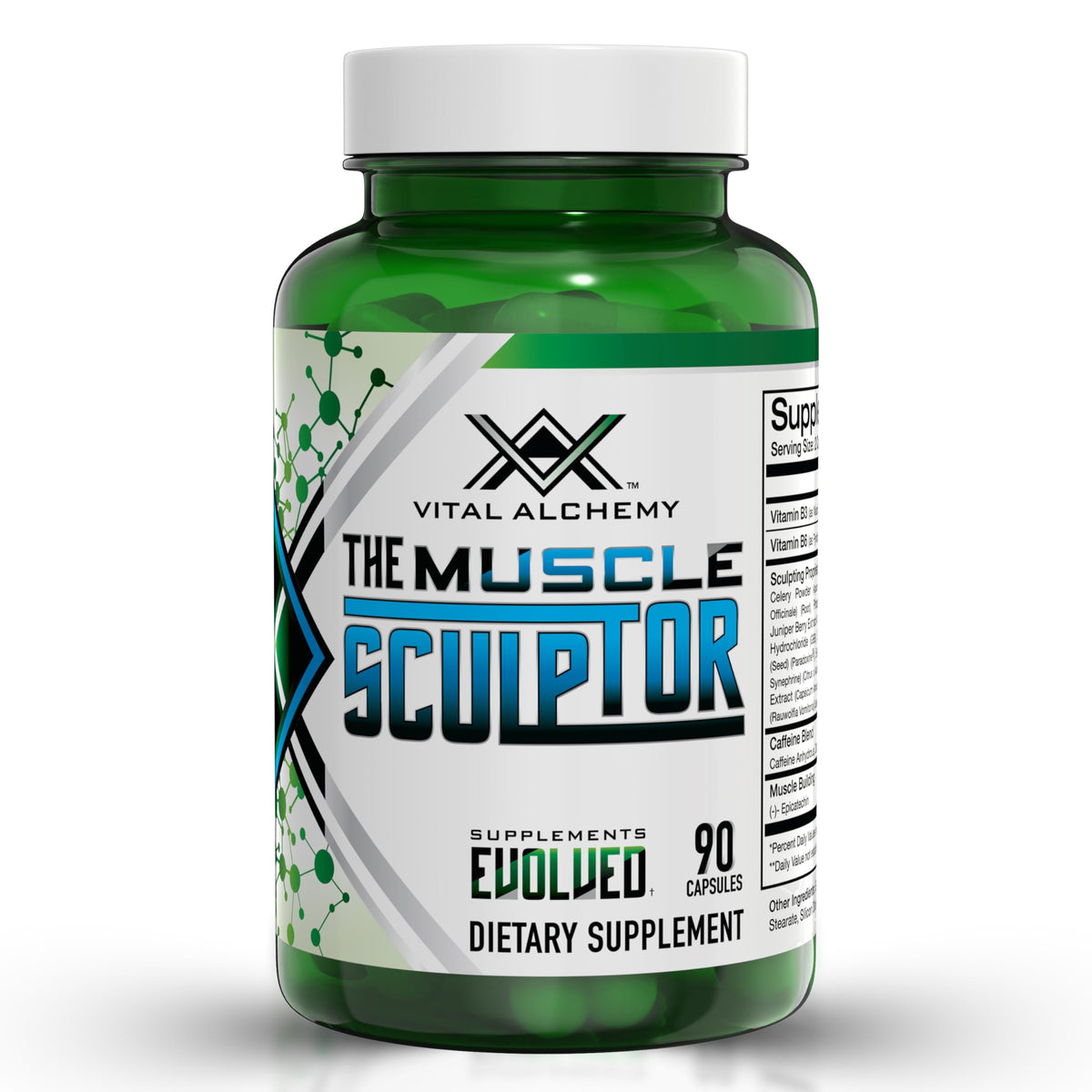 Vital Alchemy The Muscle Sculptor bottle – front view