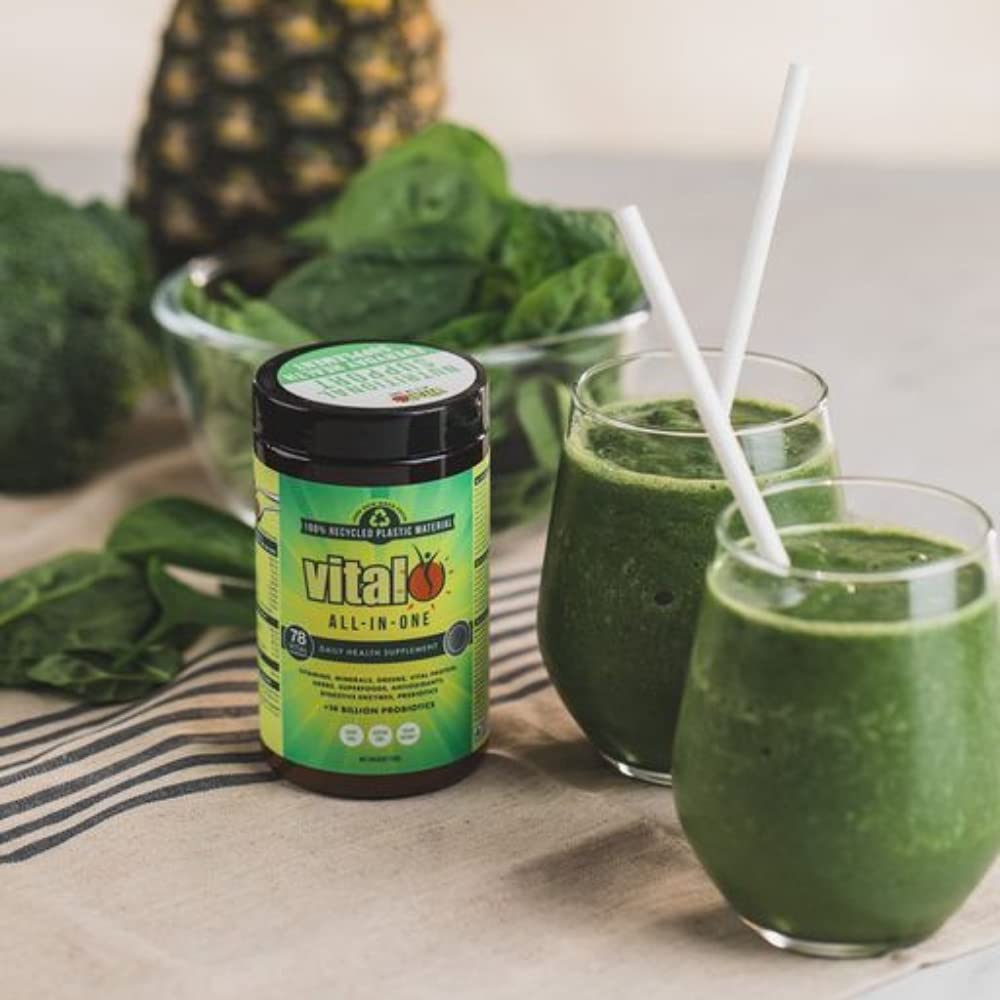 Easy-to-mix greens powder shown in a glass