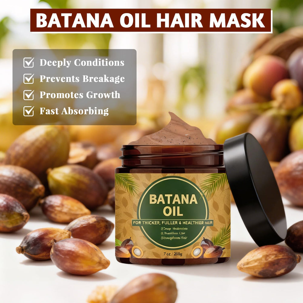 Vital Batana Paste bottle side view showcasing salon grade care at home.