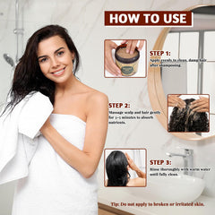 Vital Batana Paste during scalp massage demonstrating a soothing routine.
