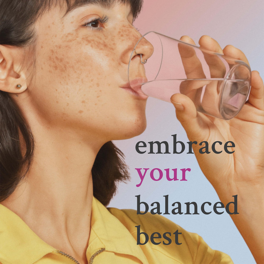 Lifestyle scene with healthy foods and the supplement bottle