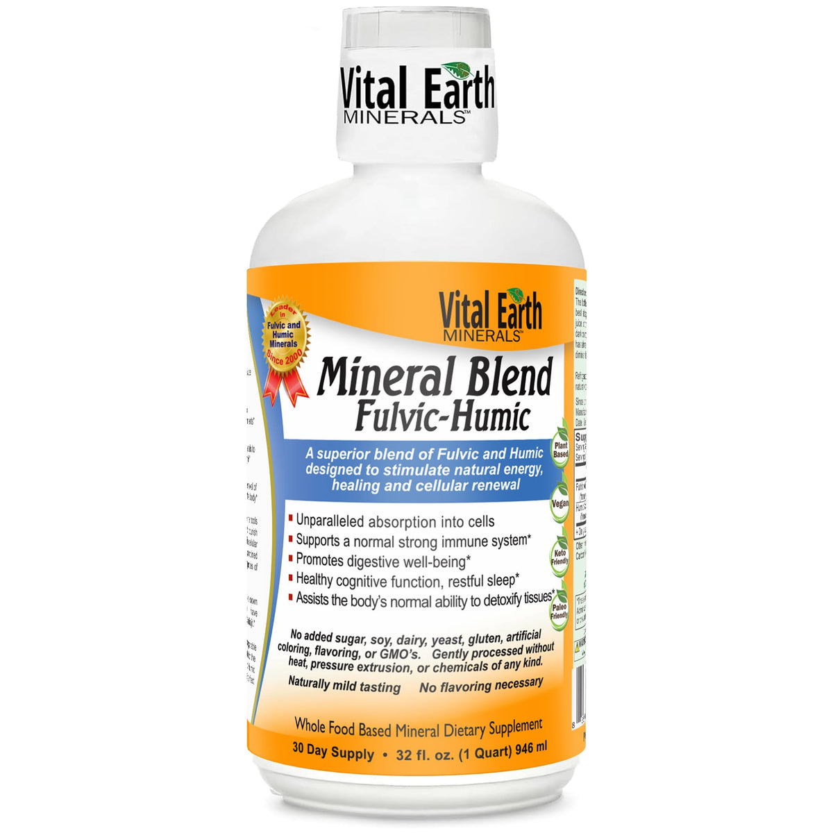 Vital Earth Fulvic Humic Mineral Blend bottle front
