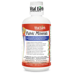 Vital Earth Fulvic Minerals Liquid bottle, 32 oz with label