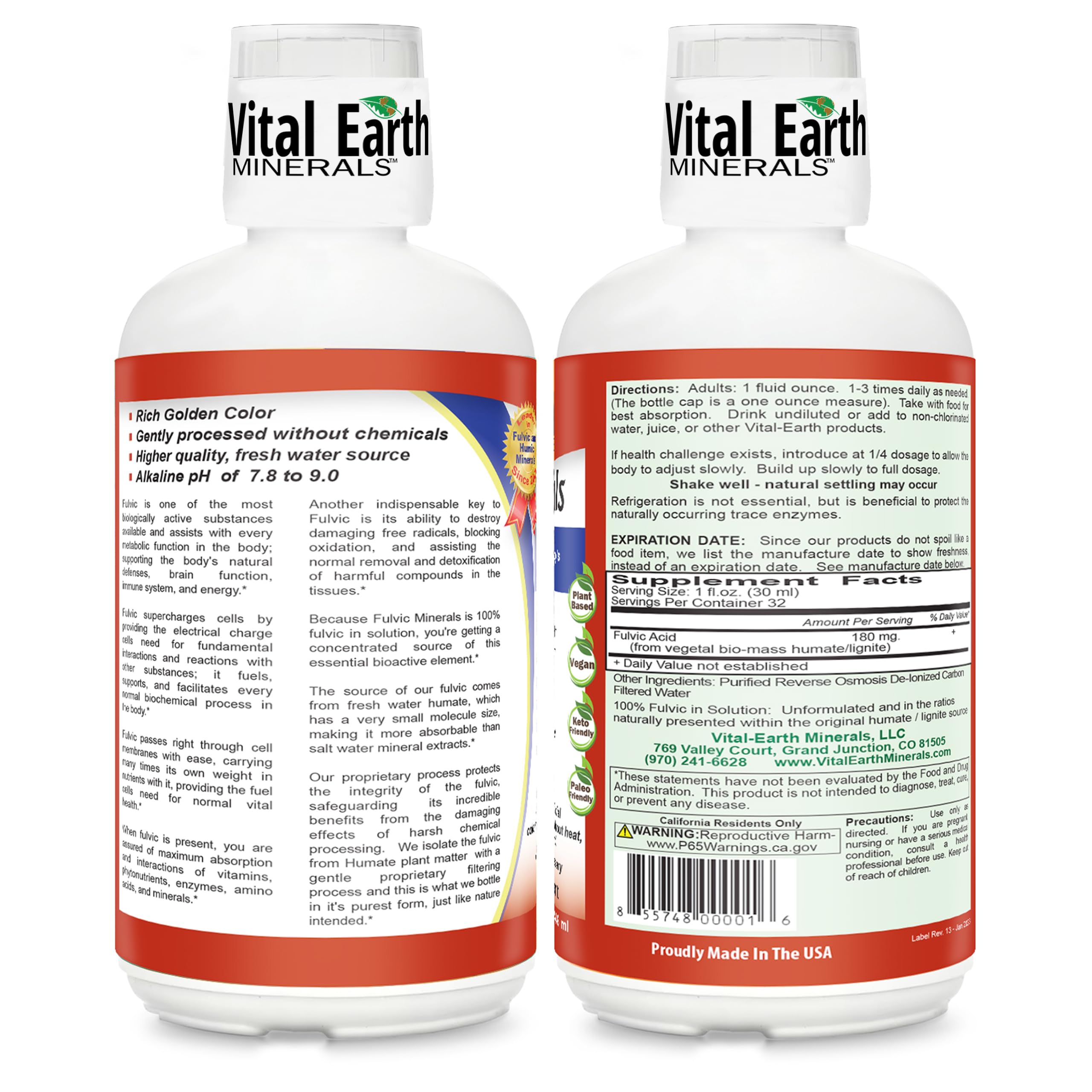 1 oz BPA-free cup included with Fulvic Minerals Liquid