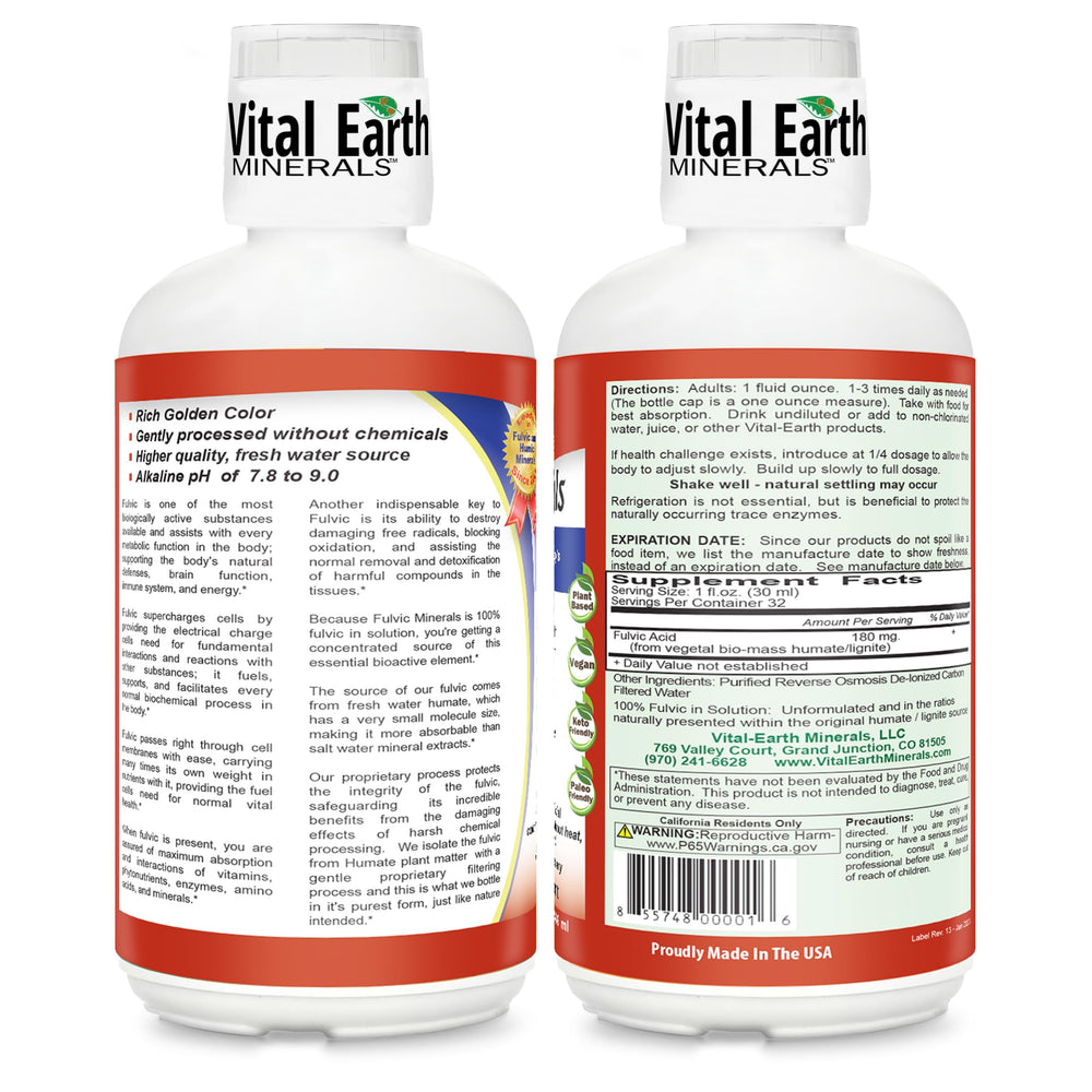 1 oz BPA-free cup included with Fulvic Minerals Liquid