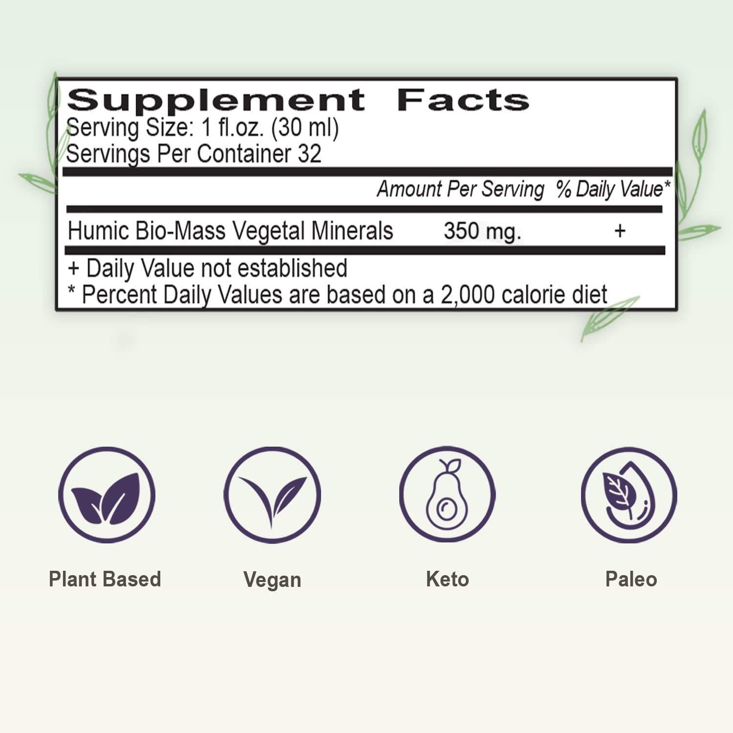 Vital Earth Minerals label close-up shows 70+ trace minerals and natural extraction.