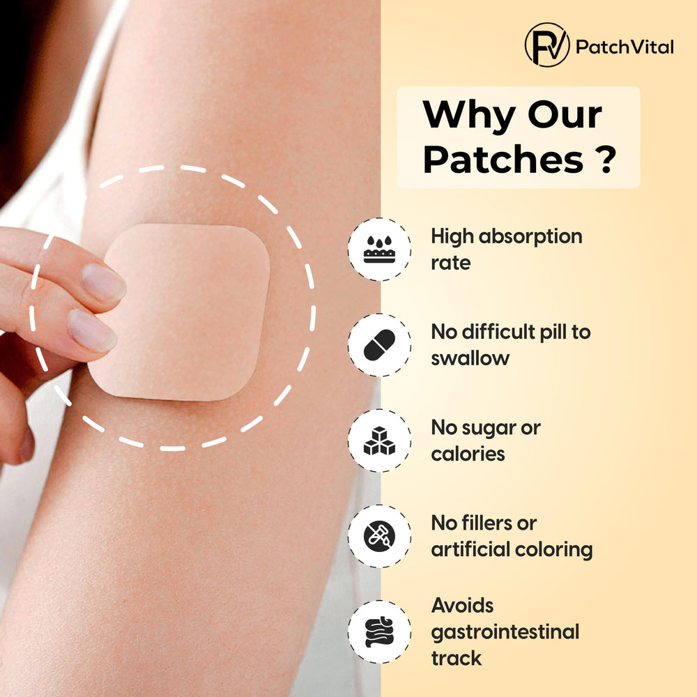Ingredients and label close-up on Vital Energy Patches