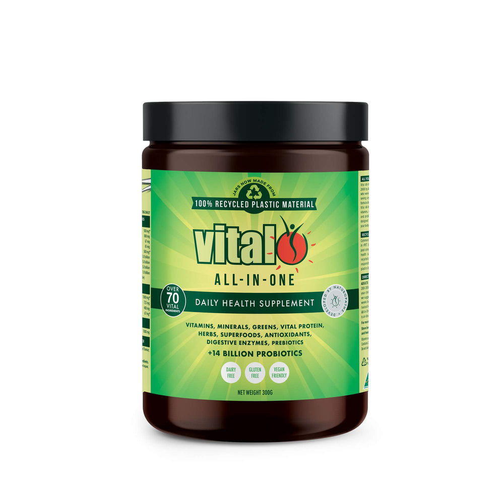 Vital Greens powder bottle front view