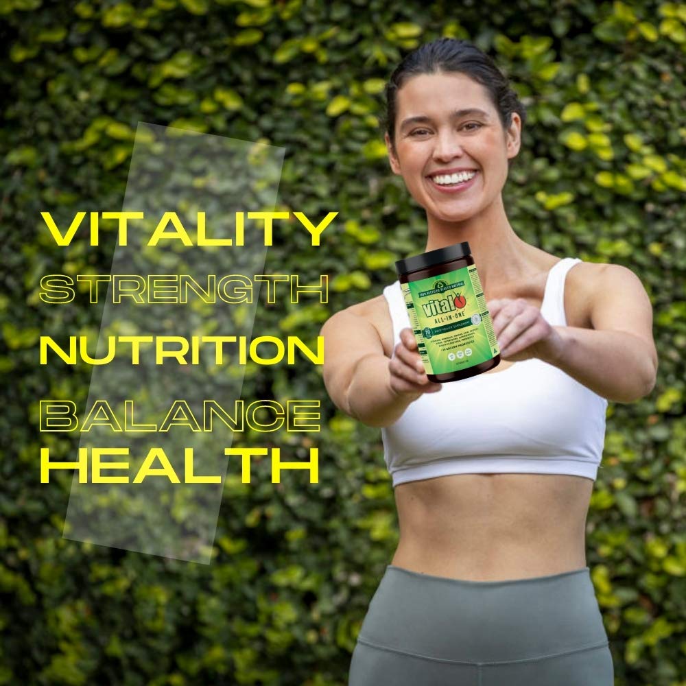 Vital Greens powder scoop with product