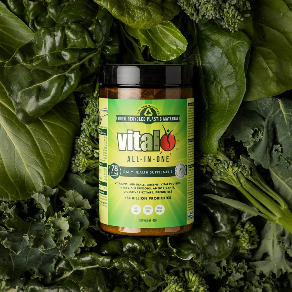 Vital Greens nutrition panel illustration