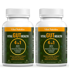 Vital Gut Health 4-in-1 Apple Cider Vinegar bottle with 60-day supply