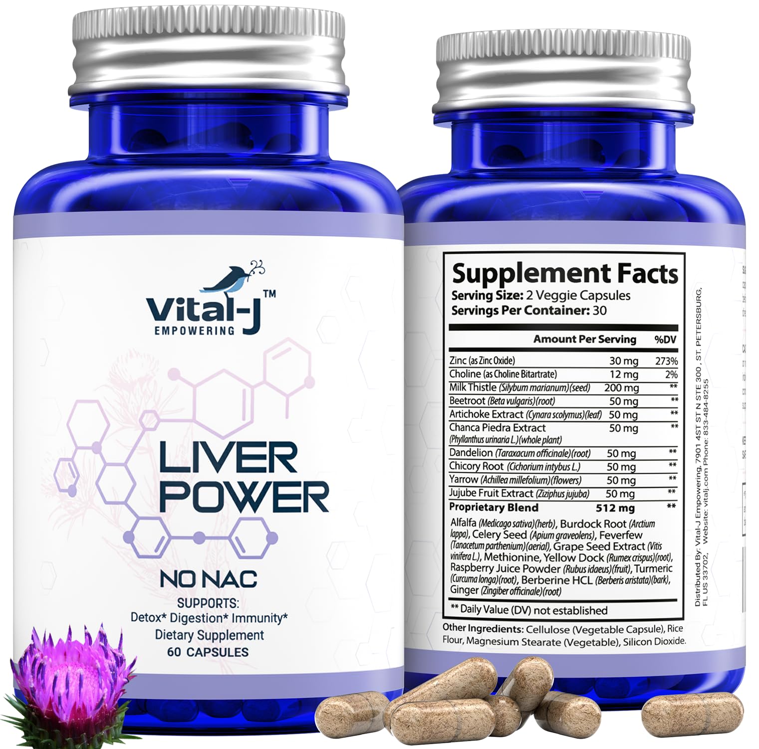 Milk thistle and other ingredients highlighted for liver support