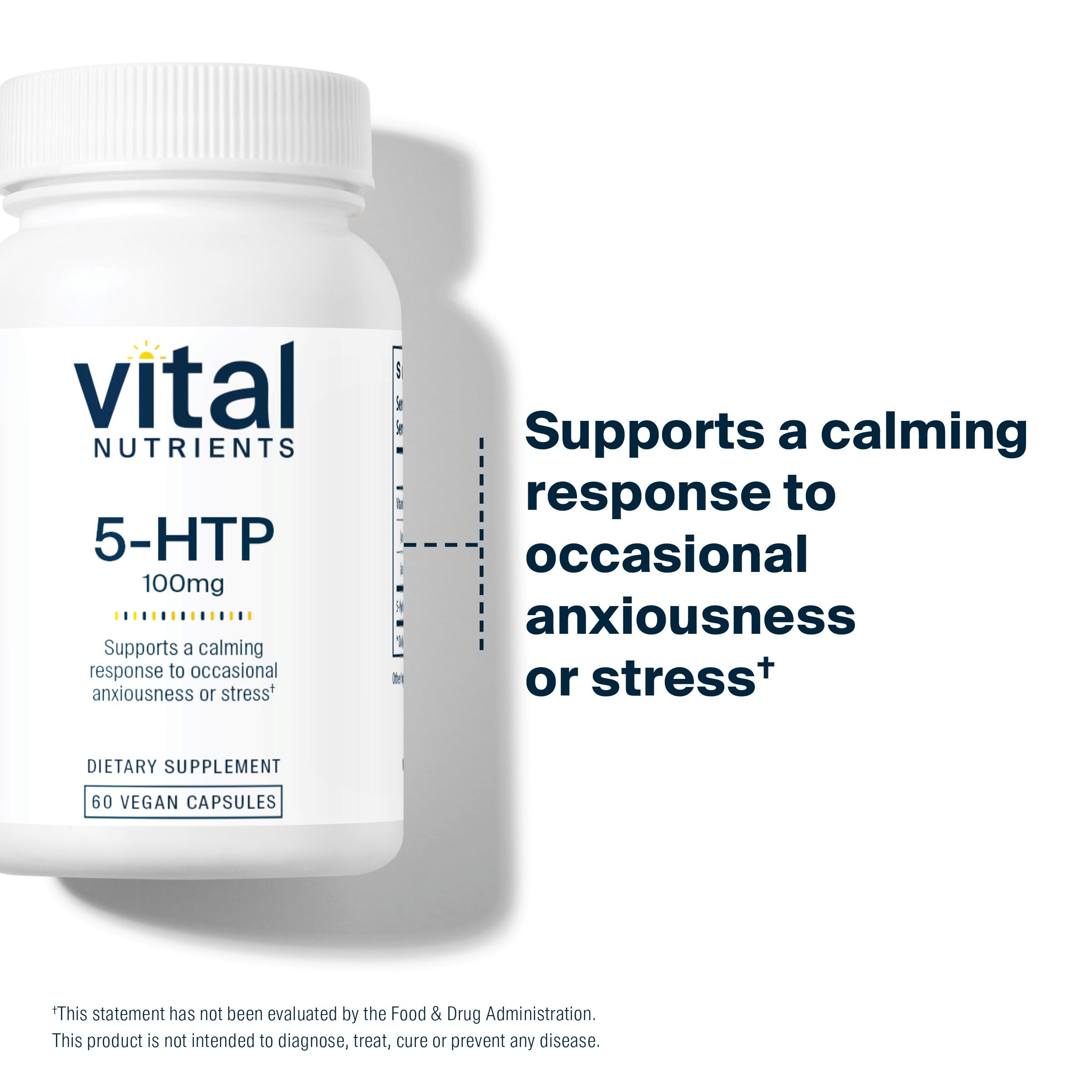 Lifestyle scene with 5-HTP bottle emphasizing sleep and stress support