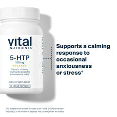 Lifestyle scene with 5-HTP bottle emphasizing sleep and stress support