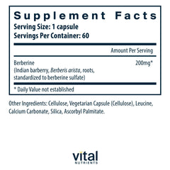 Vegan berberine capsules (200 mg each)