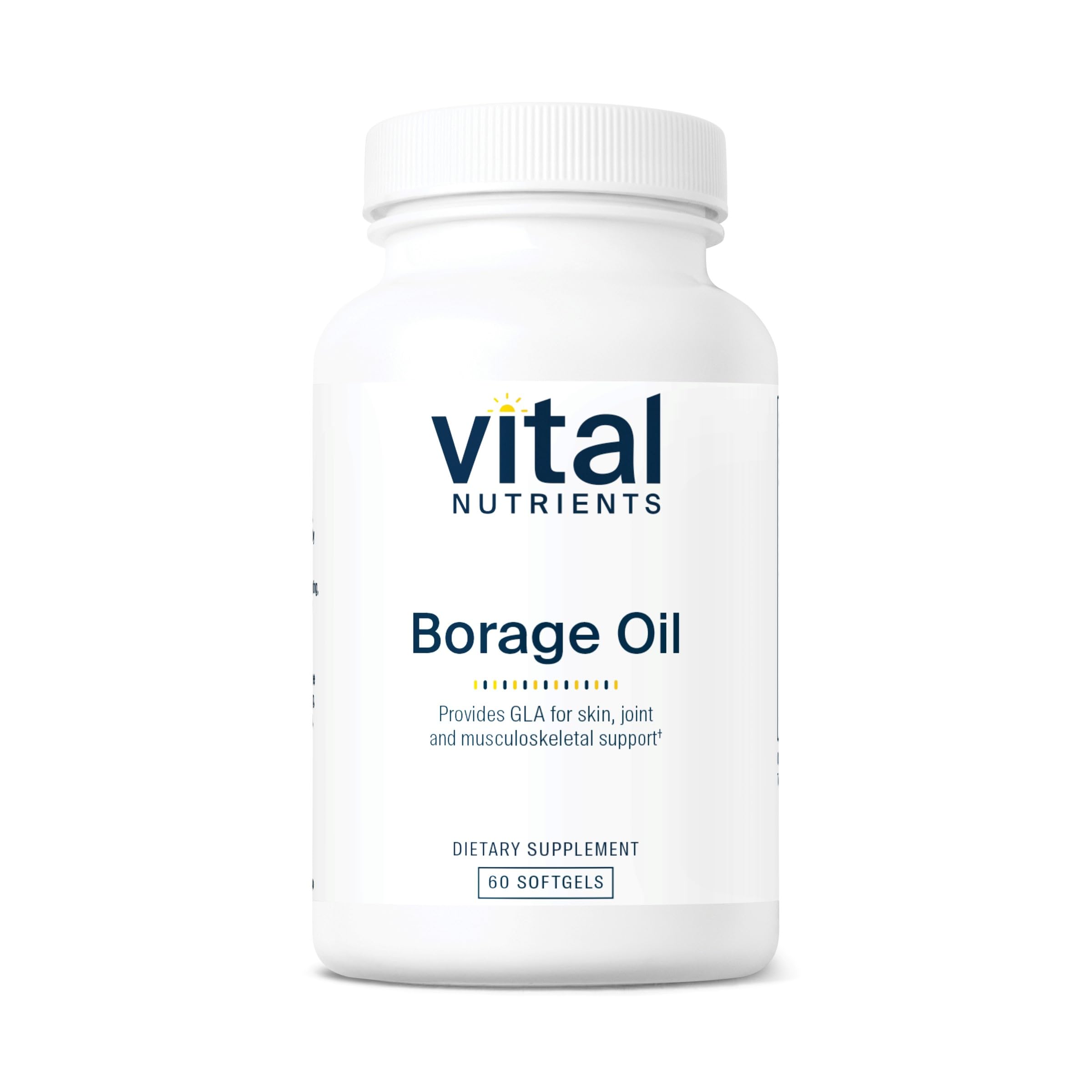 Vital Nutrients Borage Oil 1000mg bottle with 60 softgels
