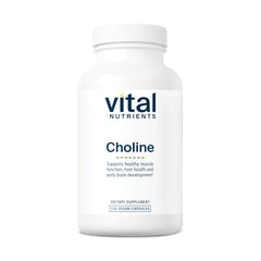 Vital Nutrients Choline 550mg bottle with 120 capsules