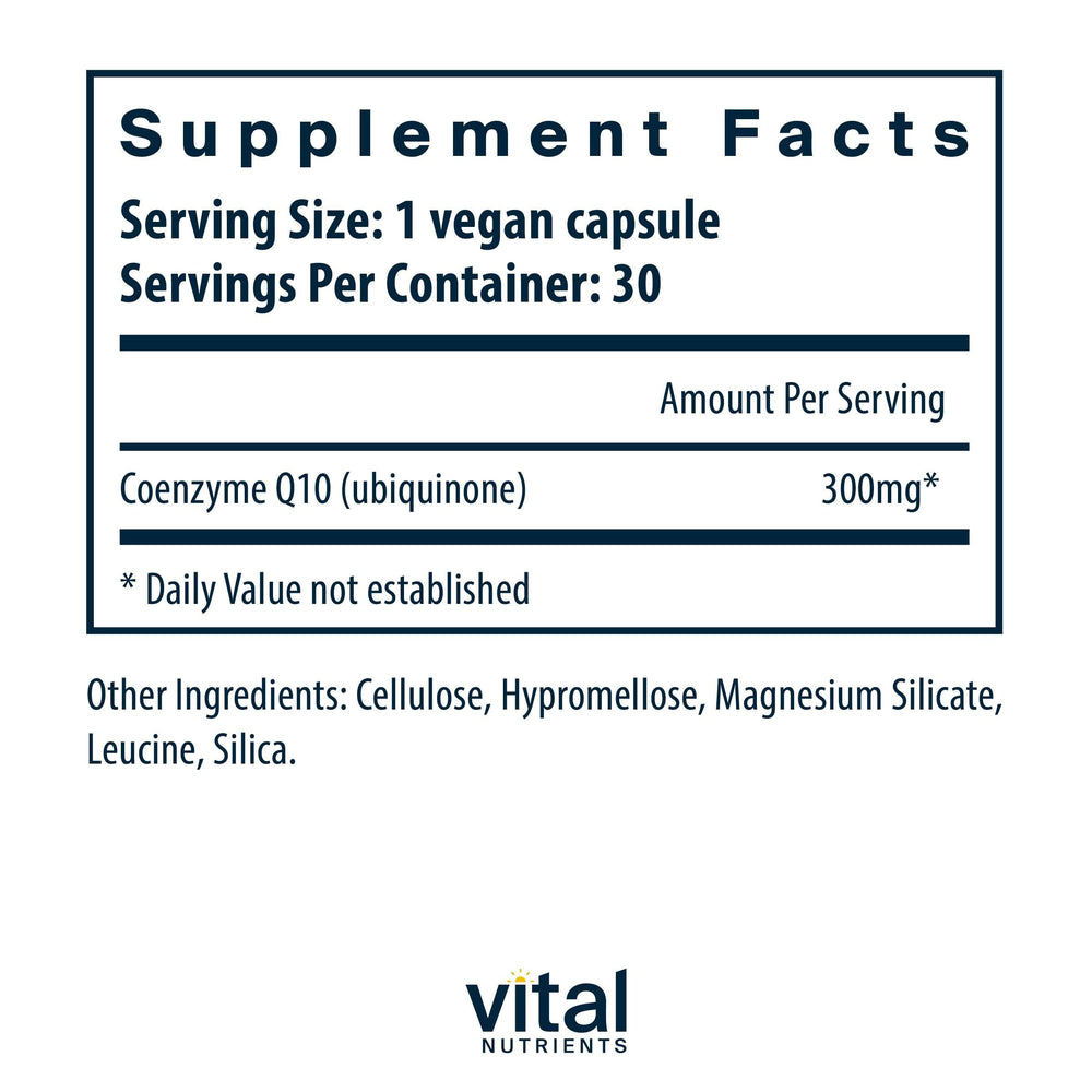 CoQ10 300mg vegan supplement supporting heart health and energy