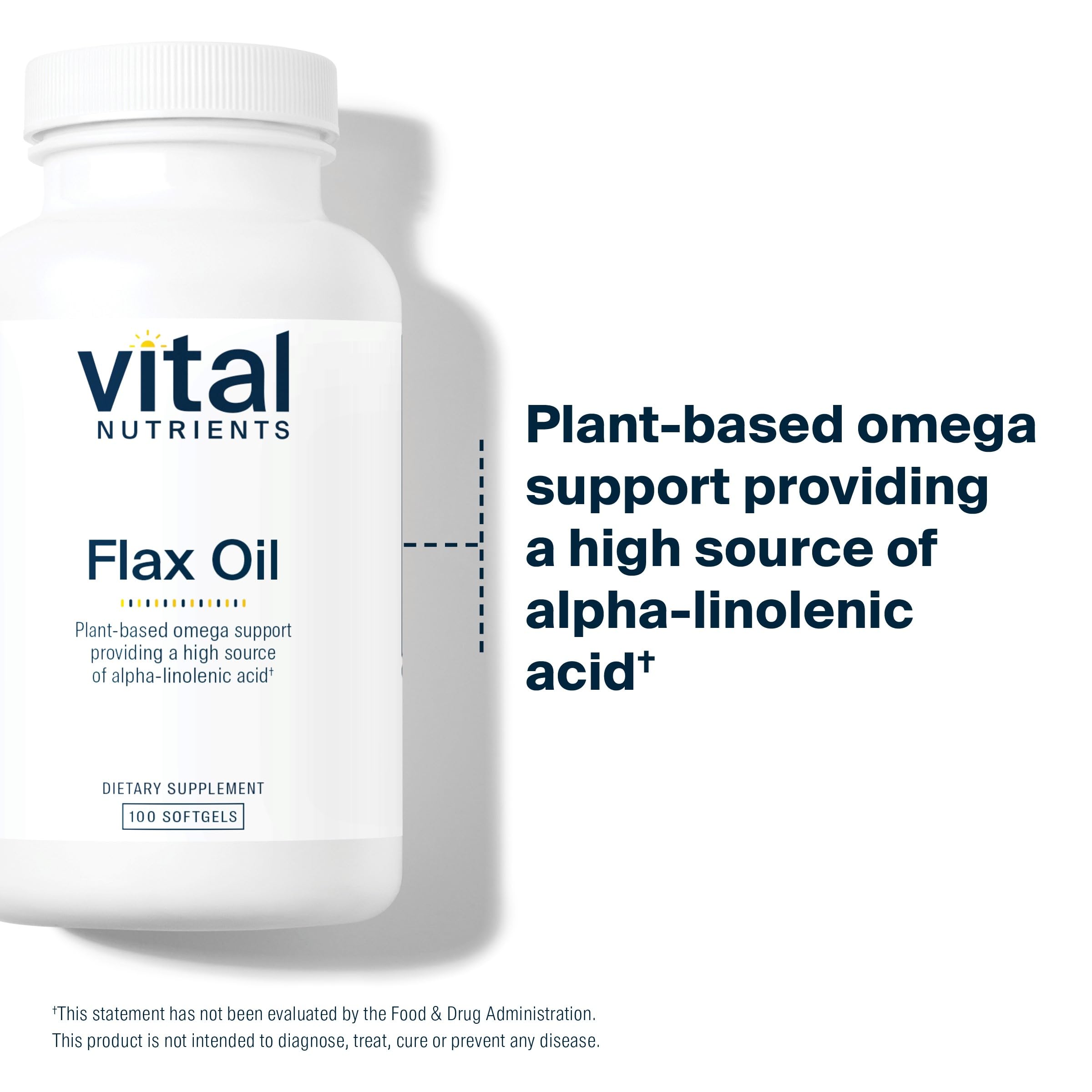 Ingredients and allergen information for Vital Nutrients Flax Seed Oil 3000mg