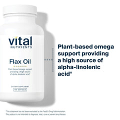 Ingredients and allergen information for Vital Nutrients Flax Seed Oil 3000mg