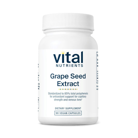 Vital Nutrients Grape Seed Extract 100mg bottle – front label