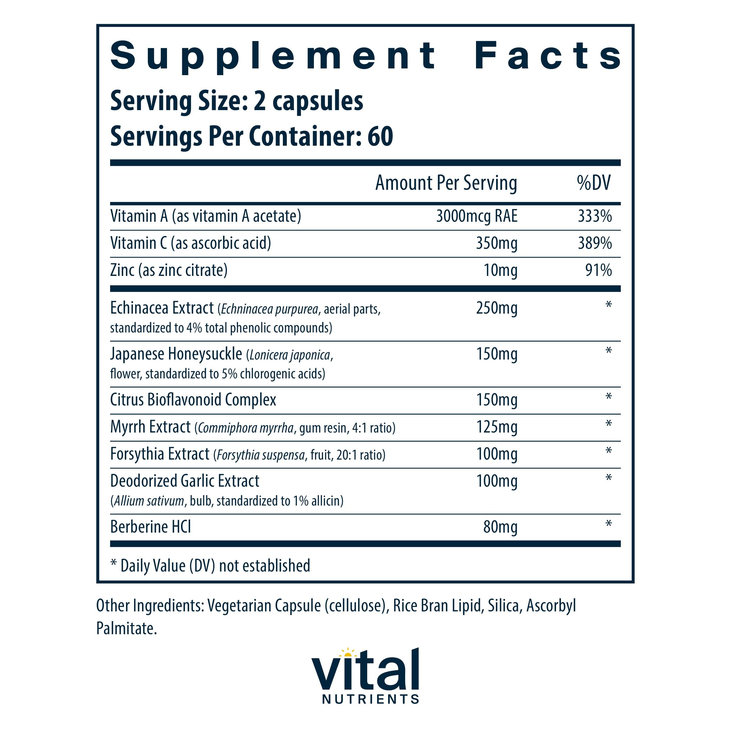 Product features showing vegan, gluten-free, non-GMO attributes