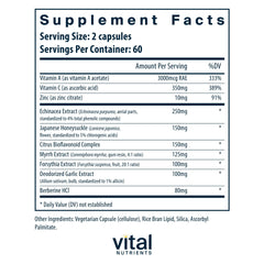 Product features showing vegan, gluten-free, non-GMO attributes