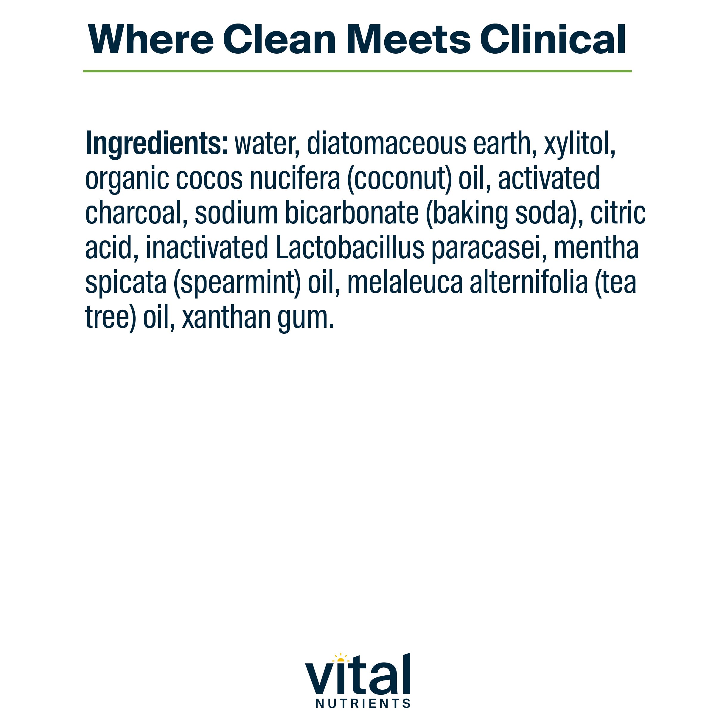 Fluoride-free vegan toothpaste packaging label