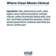 Fluoride-free vegan toothpaste packaging label